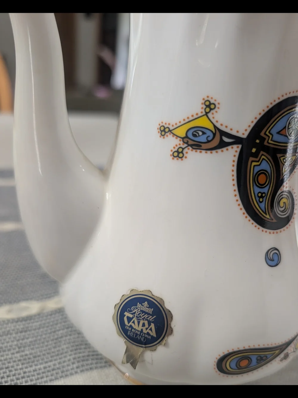 Royal Tara fine bone china coffee set in the highly collectible Book of Kells